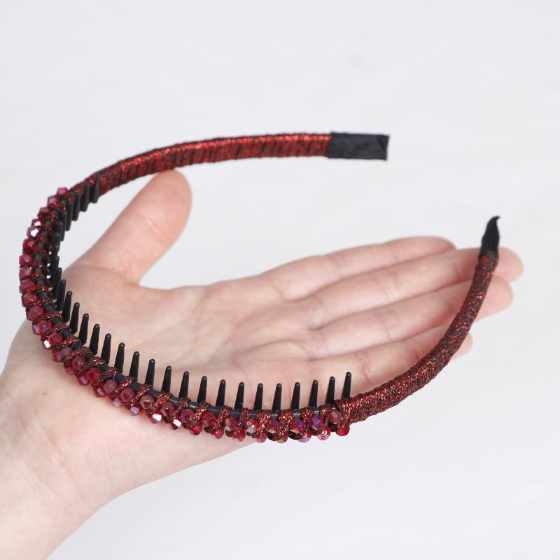 여성용 반짝이는 라인스톤 헤어밴드, 미끄럼 방지 톱니, - Beauty Makeup For Kids 리뷰 및 가격