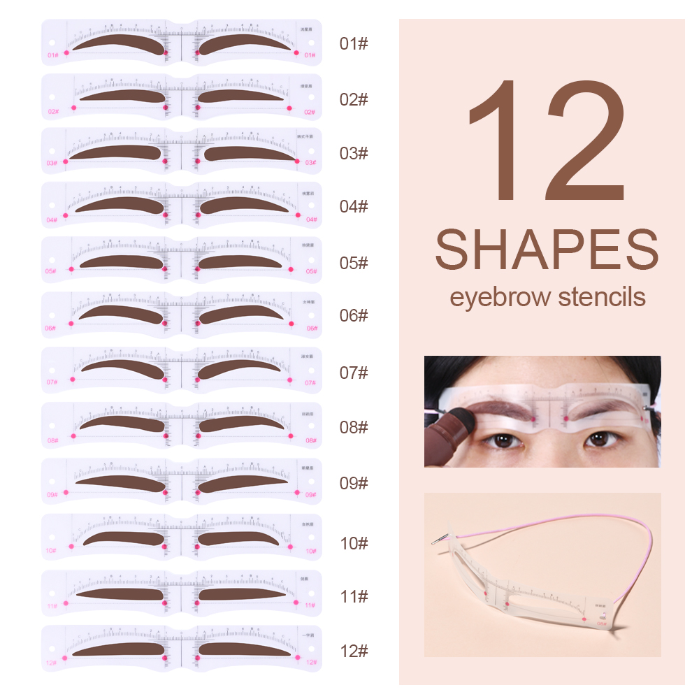 완벽한 전문 메이크업 브러쉬 눈썹 파우더 스텐실 키트  - Beauty Mark Makeup 리뷰 및 가격