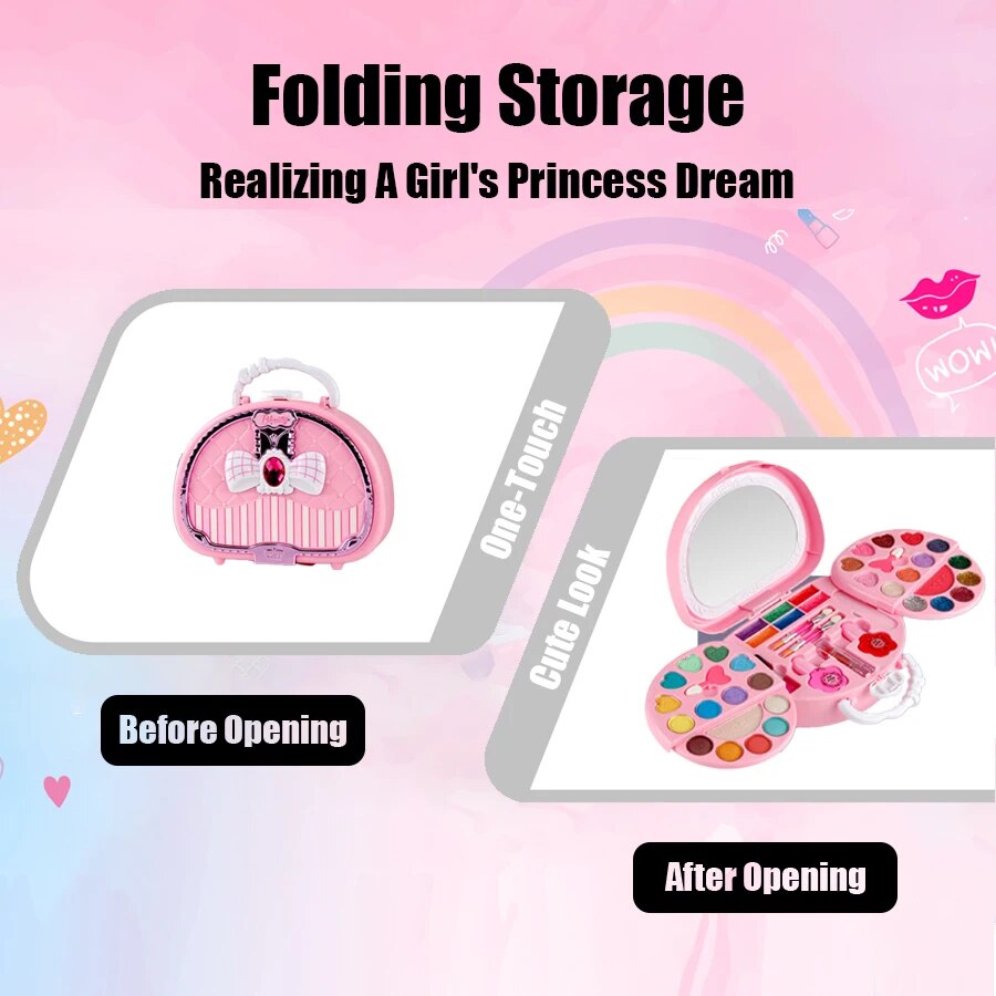 어린이 미용 장난감 메이크업 키트 작은 가방 빨 수있는 - Beauty Makeup For Kids 리뷰 및 가격