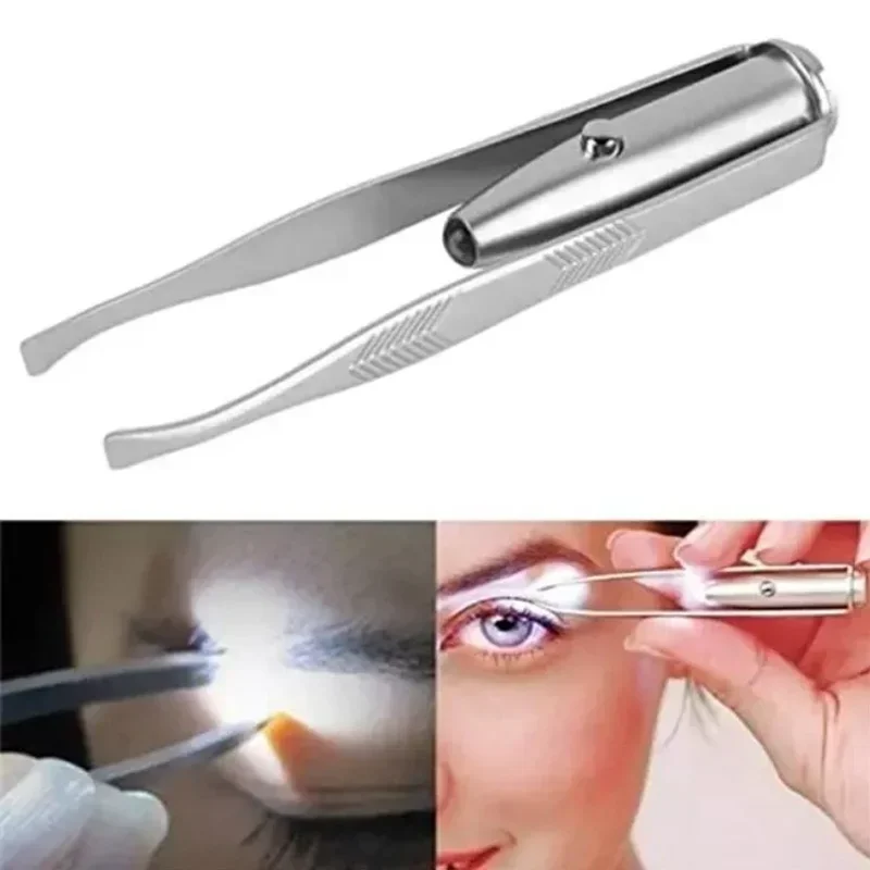 1/3Pcs Led 눈썹 핀셋 스테인레스 스틸 얼굴 눈 - Beauty Makeup Design 리뷰 및 가격
